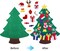 Felt Christmas Tree for Toddlers Kids Wall with 26pcs Detachable Ornaments DIY Set, Wall Hanging Xmas Gifts Christmas Party Decorations